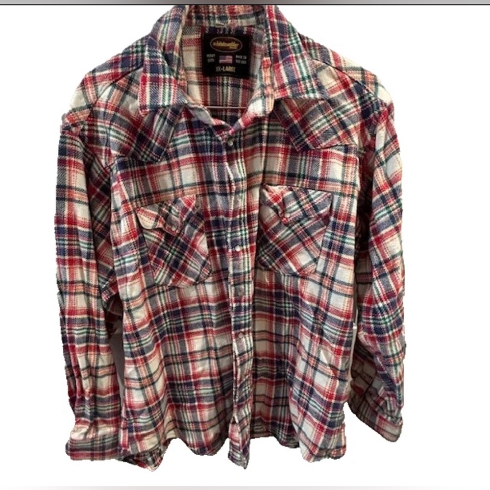 Whitenuckler Brand Plaid Shacket-Women's 2XL 100%‎ Cotton